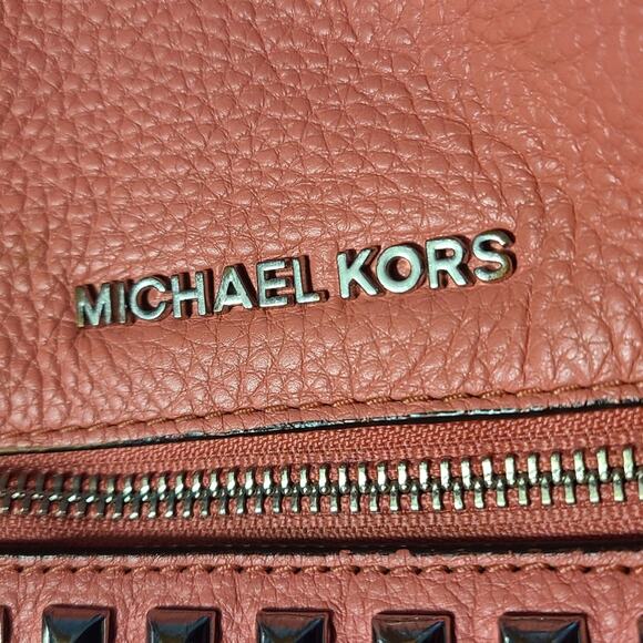 Michael Kors Rhea Studded Backpack Pink - Picture 2 of 15